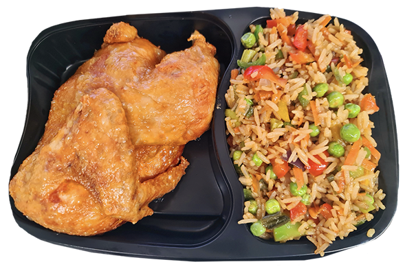 Fried rice and chicken